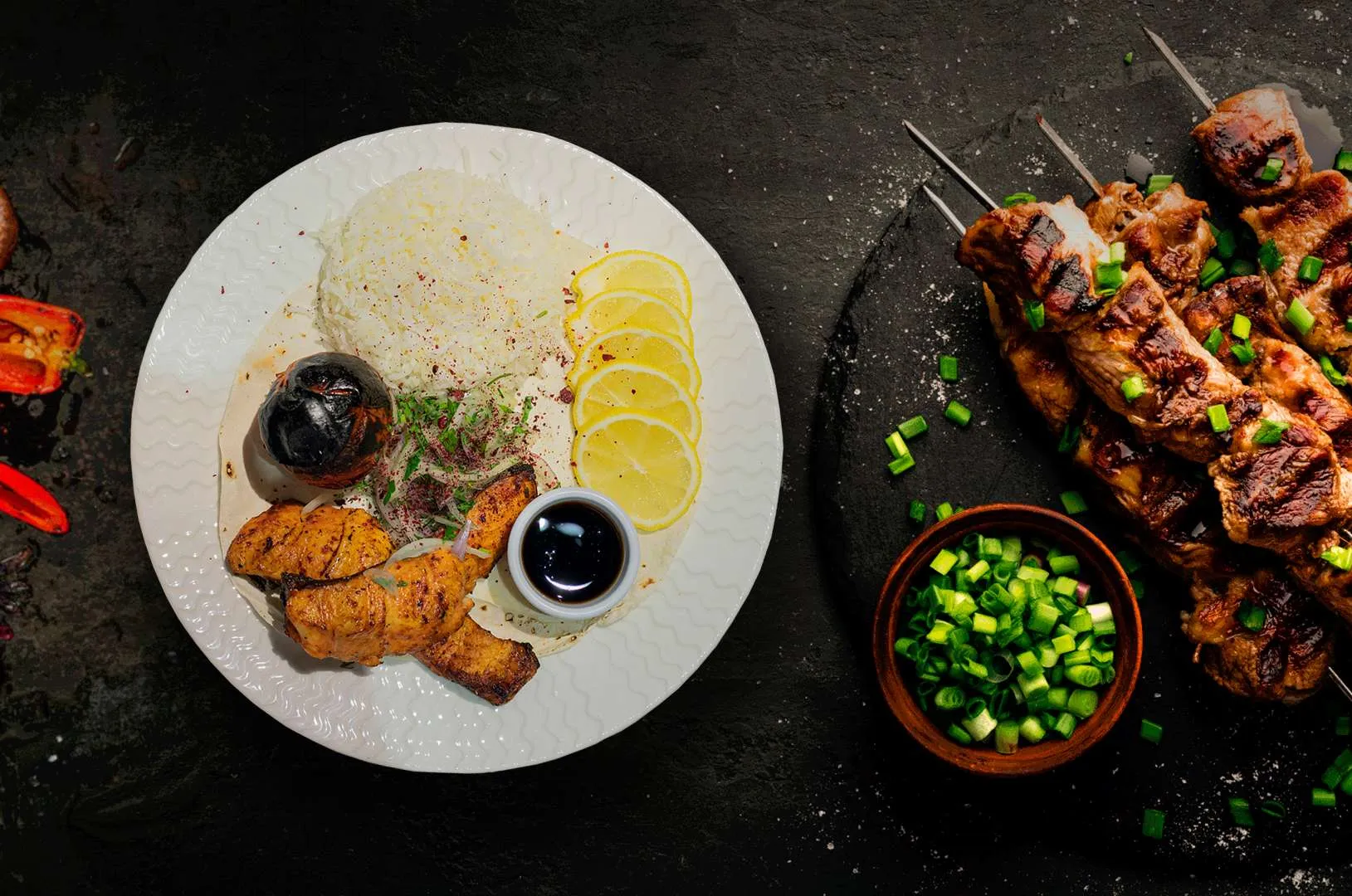 Qızıl Balıq Kababı düyü ilə